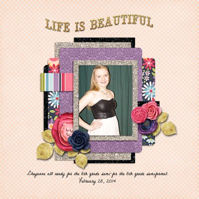 Life is Beautiful - sparkle and shine challenge