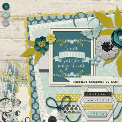 Bingo Feb Nr9: 'Create a scrap therapy page: Negative Thoughts