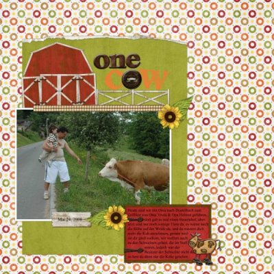 one cow