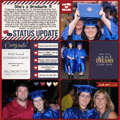She's a graduate (community college) L side