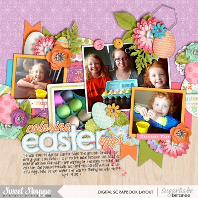 coloring Easter eggs