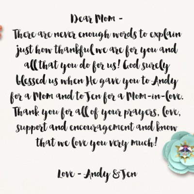 Mother's Day Card Inside