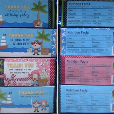 Candy Bar Wrappers