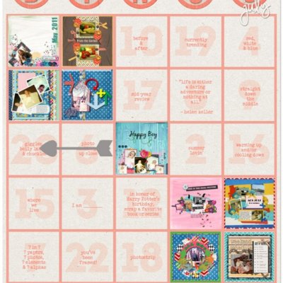 July 2015 Bingo card