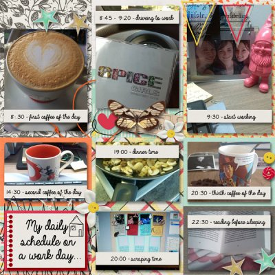 Bingo Juli5: 'My daily schedule'