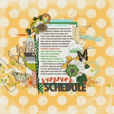 So Long Summer Schedule