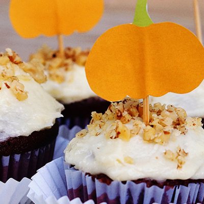 Pumpkin Cupcake Toppers