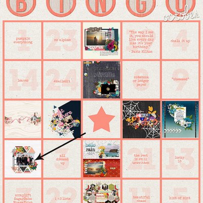 October 2015 Bingo Tracker