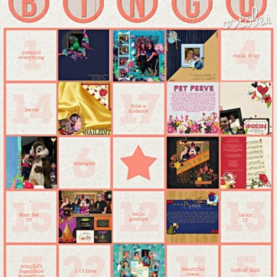 October 2015 Bingo Card