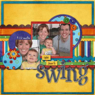 Caleb loves to swing