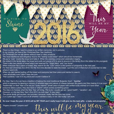 Bingo Jan 2016 - My year of 2016 Journal