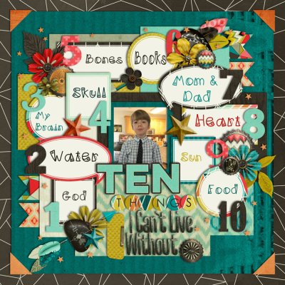 April BINGO #10 Things I can't Live Without