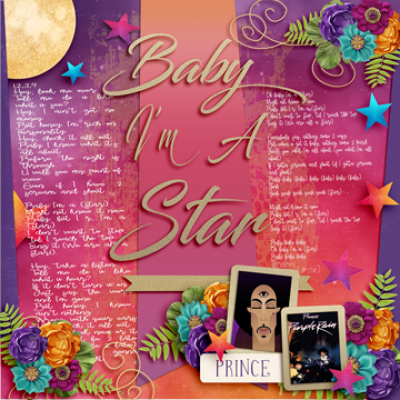 June Bingo #12 Prince Lyric Baby I'm a Star