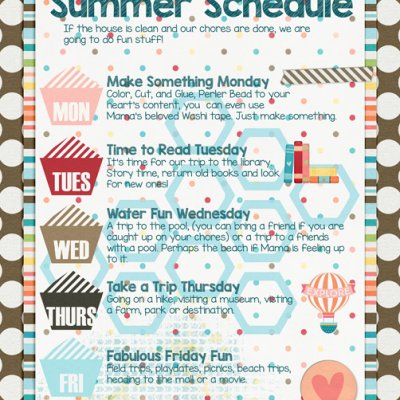 Summer Schedule Fun Activities