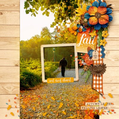Falling autumn leaves