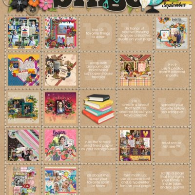 September 2016 Bingo Card