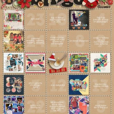 December Bingo Card