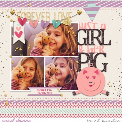 a girl and her pig