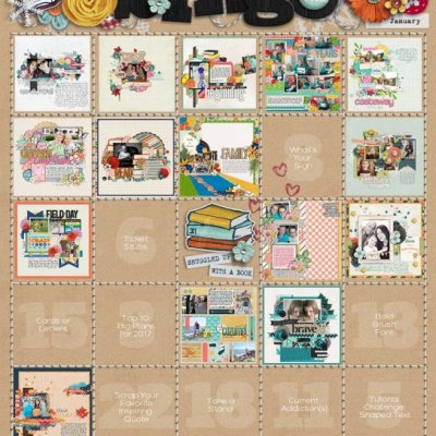 Dana Tate | January Bingo Card | 2017
