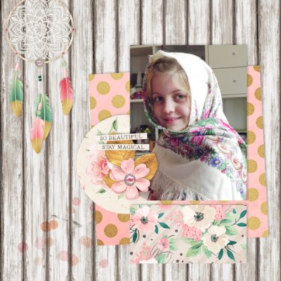 Bingo 9 - floral and polka dots