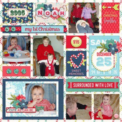Noah's 1st Christmas.      (Feb challenge #17 - Piled up)