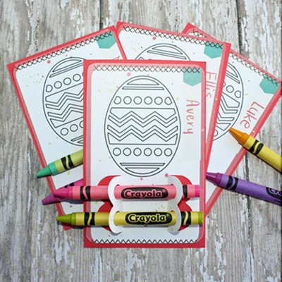 Easter Coloring card - class party