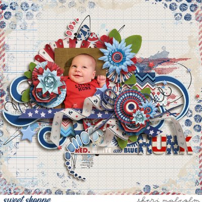 Red, White and Blue Hunk
