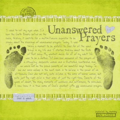 Unanswered Prayers