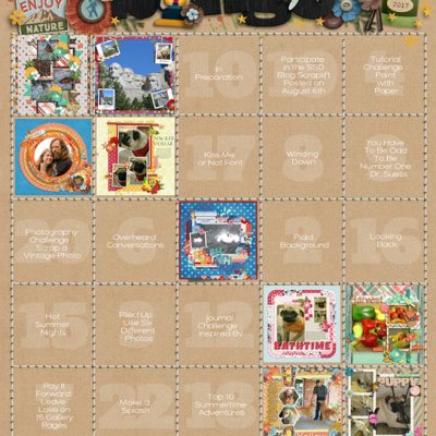 August Bingo card
