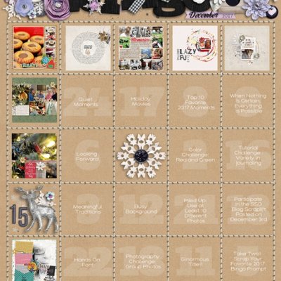 2017 December Bingo Card