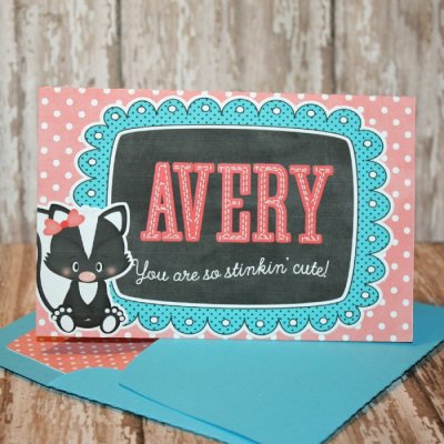 So Stinkin' Cute card with matching envie