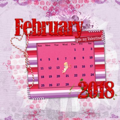 #5 - February Desktop Calendar