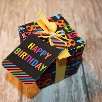 Party Gift Box with matching tag