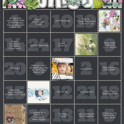 March 2018 Bingo Card
