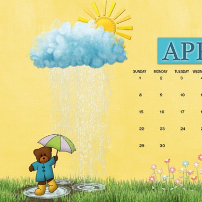 #1 - April Desktop Calendar
