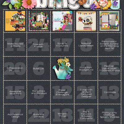 April 2018 Bingo Card