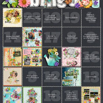 April 2018 Bingo Card