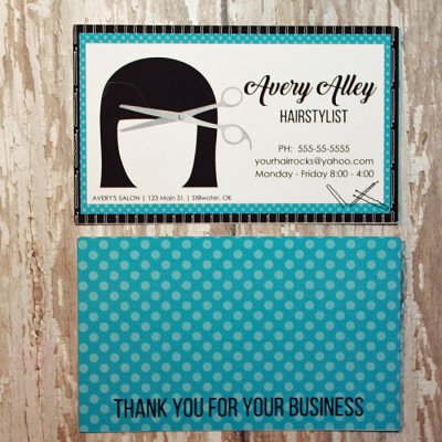 Front and back of business card