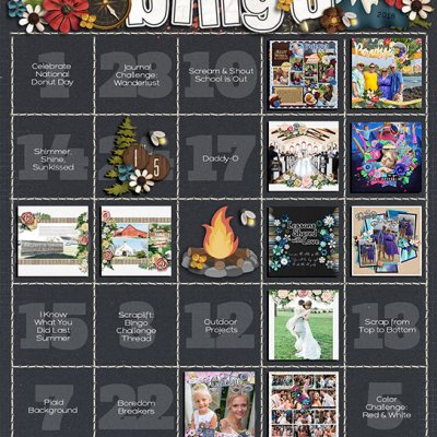 Angie's June 2018 Bingo card