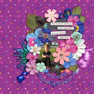 Picking Flowers July 2018 Bingo #13 Scraplift Sunday