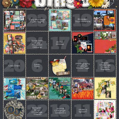 July Bingo card