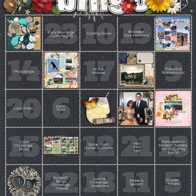 July 2018 Bingo Card