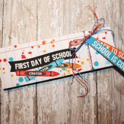 Back to School Pencil Box with tear tab