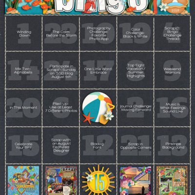 August 2018 Bingo Card