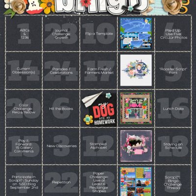 September 2018 Bingo Card