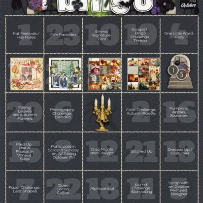 October bingo card