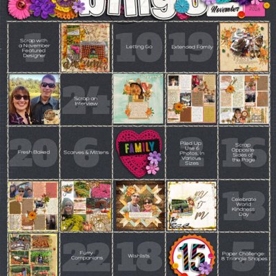 November 2018 Bingo Card