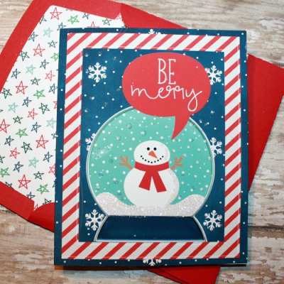 Christmas Snow Globe with matching envie