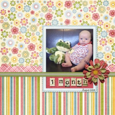 Lilly's One Month Photo