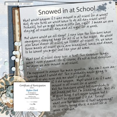 Snowed in at School